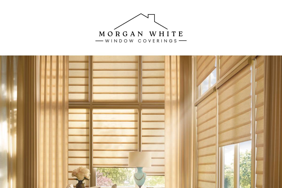 A custom drapery paired with Roman shades near Saratoga, California (CA)