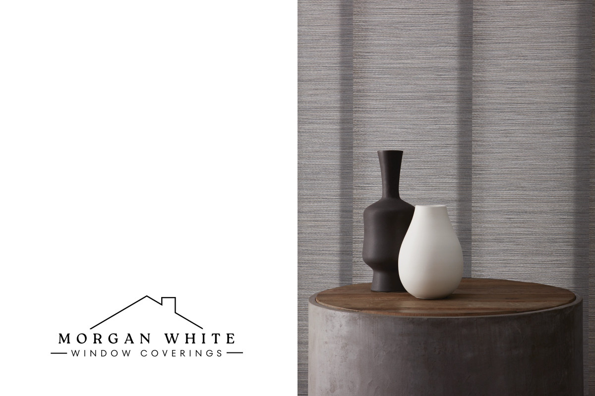 Trendy low-profile modern Hunter Douglas Skyline® Panel-Track Blinds in a space near Saratoga, CA