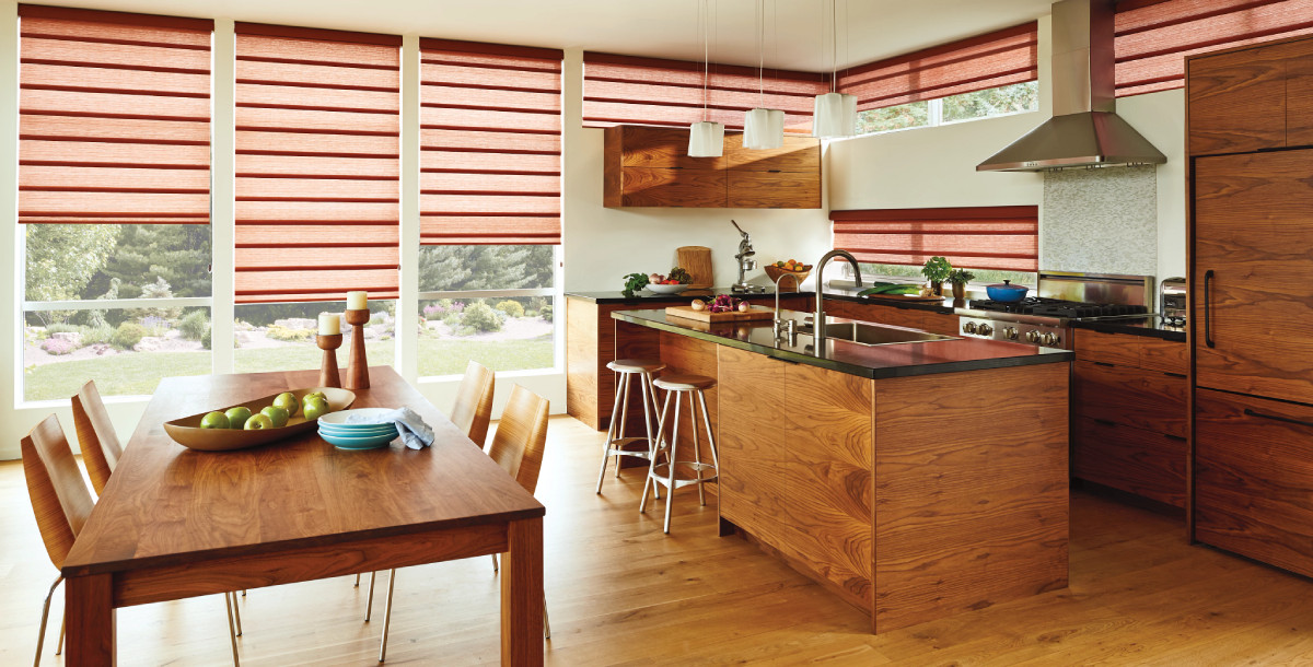 Hunter Douglas Vignette® Roman Shades near Saratoga, CA.