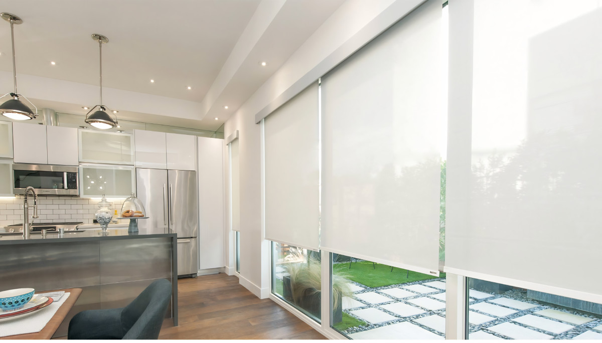 Norman Soluna™ Roller Shades with a valance hiding its cassette